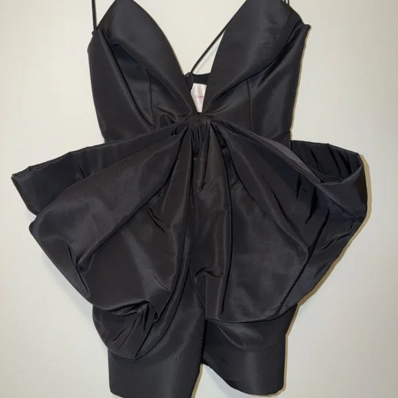 CAROLINA HERRERA - Bow-Embellished Silk-Faille Mini Dress - Picture 4 of 11